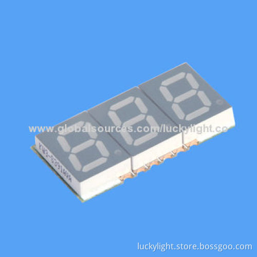 SMD Red 3 Digits 7 Segment LED Display, 3.6-4V Forward Voltage